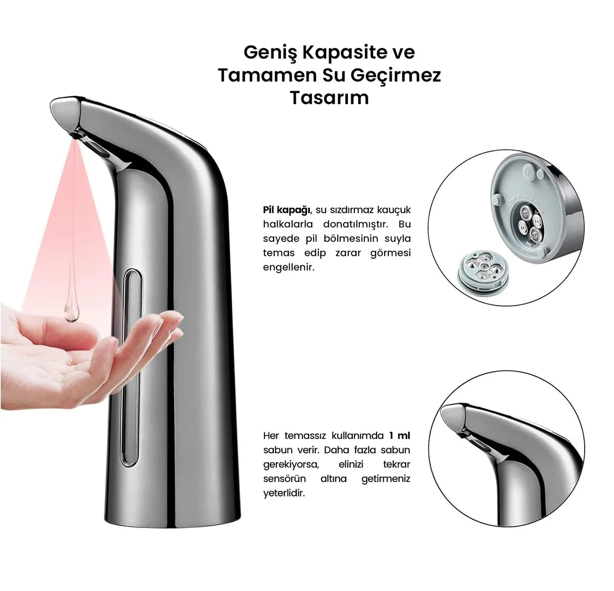 Sensörlü Otomatik Sıvı Sabunluk 300 Ml