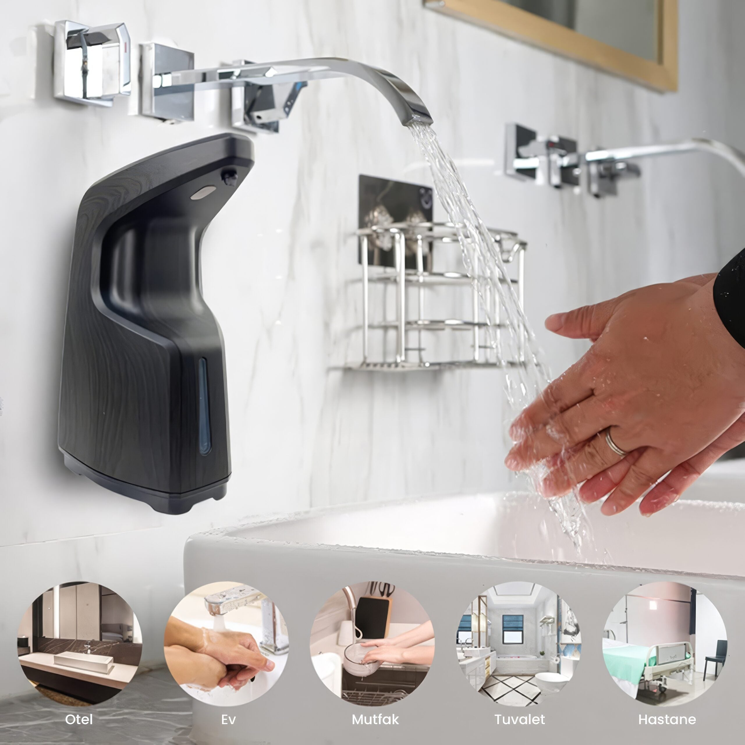 Pilli Otomatik Köpük Sabunluk