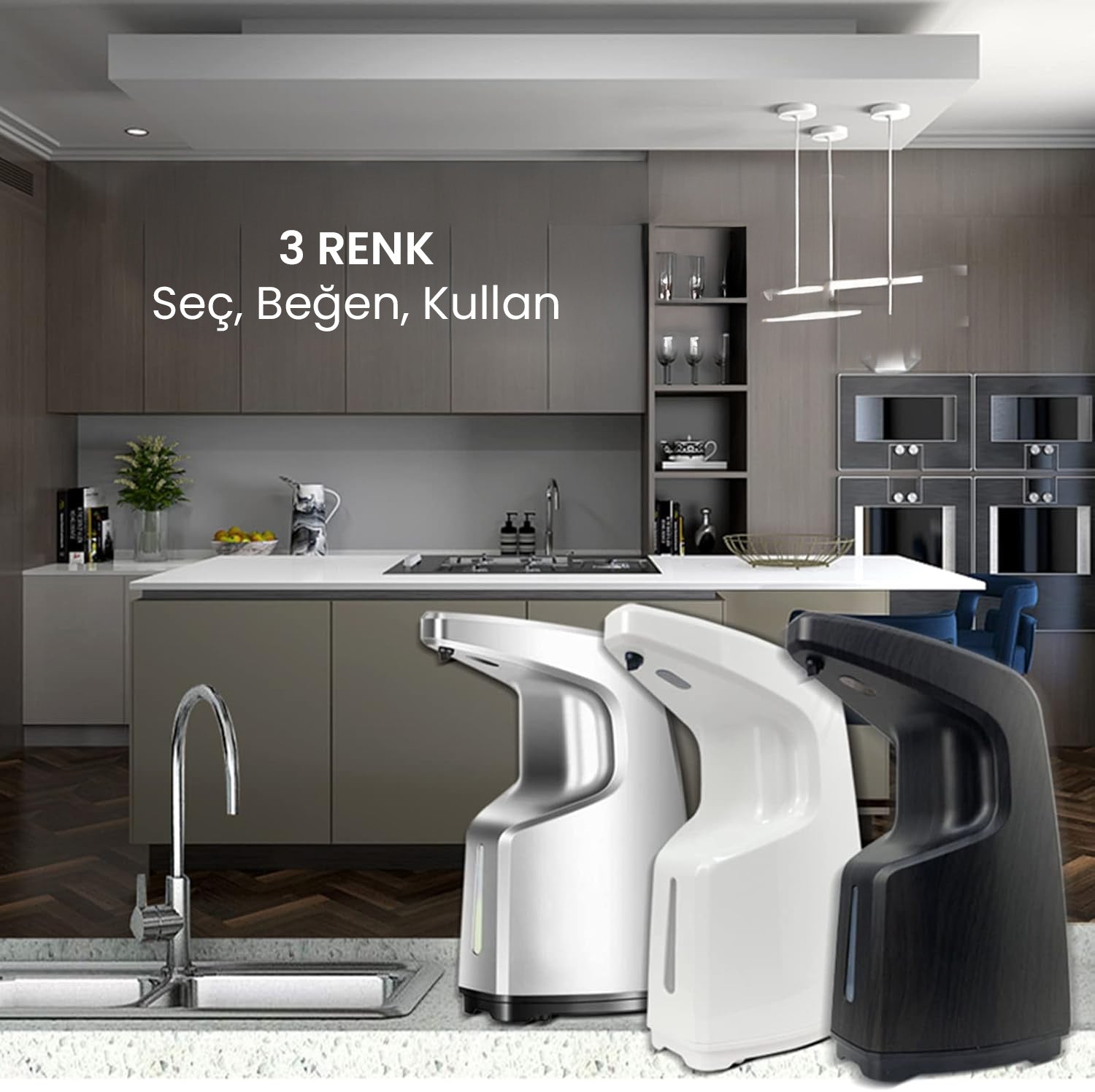 Pilli Otomatik Köpük Sabunluk